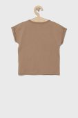 Дитяча бавовняна футболка United Colors of Benetton колір коричневий