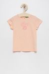 Дитяча бавовняна футболка United Colors of Benetton колір рожевий (2313037)