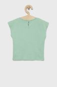 Дитячий бавовняний топ United Colors of Benetton колір зелений (2324573)