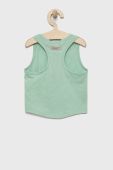 Дитячий бавовняний топ United Colors of Benetton колір зелений (2324615)