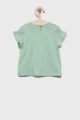 Дитяча бавовняна футболка United Colors of Benetton колір зелений (2409632)