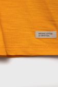 Дитяча бавовняна футболка United Colors of Benetton колір помаранчевий (2409626)