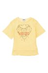 Дитяча бавовняна футболка Kenzo Kids колір жовтий