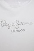 Дитяча бавовняна футболка Pepe Jeans колір білий (2176305)