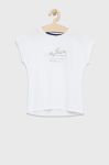 Дитяча бавовняна футболка Pepe Jeans колір білий (2288418)
