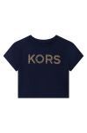 Дитяча бавовняна футболка Michael Kors колір синій (2175684)