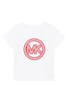 Дитяча бавовняна футболка Michael Kors колір білий (2195008)