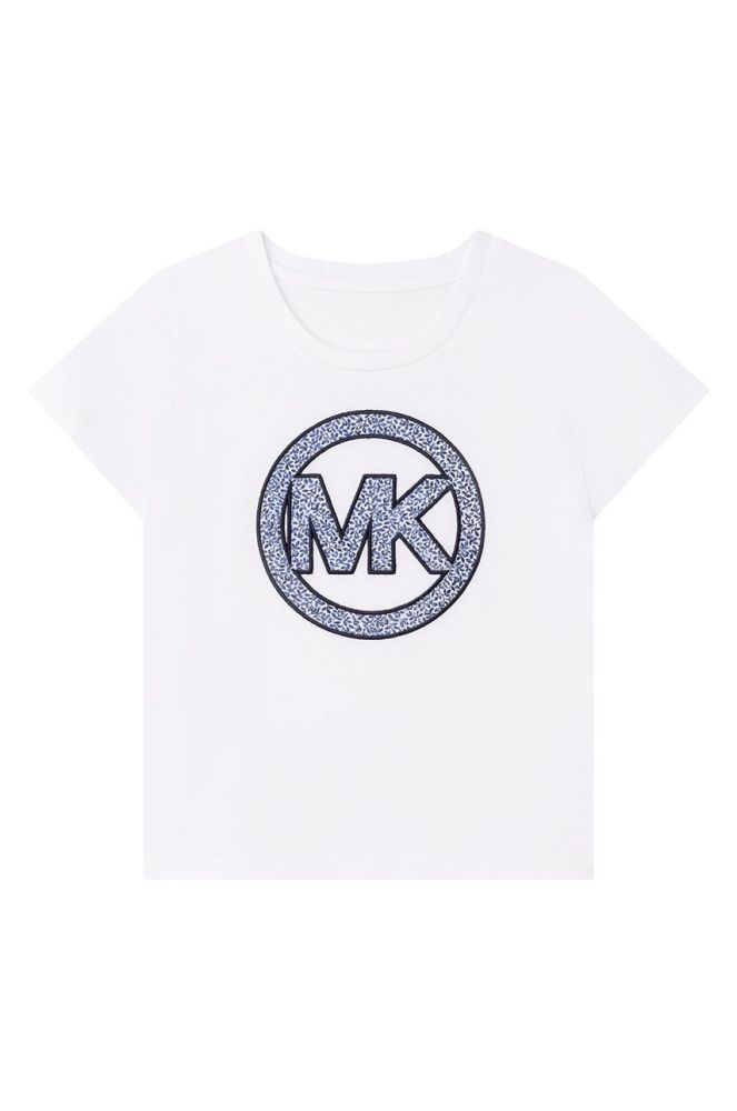 Дитяча бавовняна футболка Michael Kors колір синій (2195022)