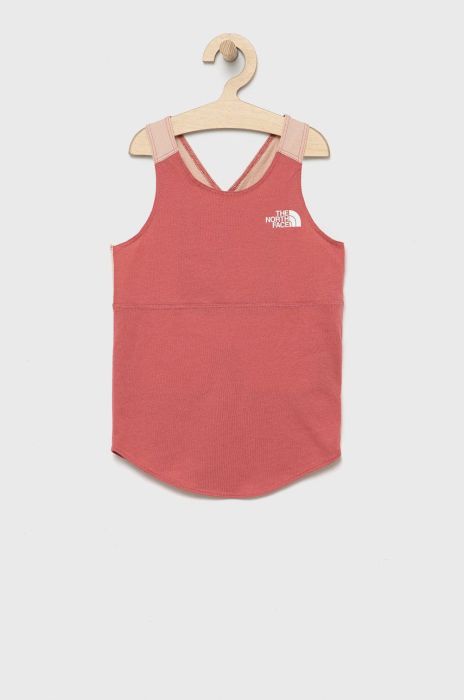 Дитячий топ The North Face колір рожевий