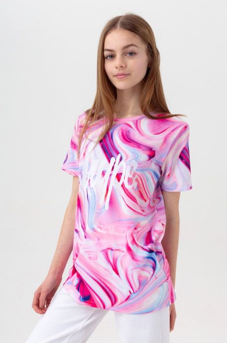 Дитяча футболка Hype колір рожевий