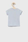 Дитяча бавовняна футболка United Colors of Benetton з принтом колір блакитний (2100999)