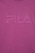 Дитяча бавовняна футболка Fila колір фіолетовий з принтом