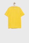 Дитяча бавовняна футболка Fila колір жовтий з принтом