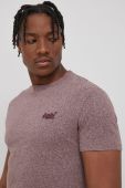 Бавовняна футболка Superdry колір фіолетовий меланж (2123140)