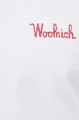 Бавовняна футболка Woolrich колір білий з принтом CFWOTE0065MRUT2926-8041