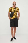 Футболка Versace чоловічий колір чорний візерунок