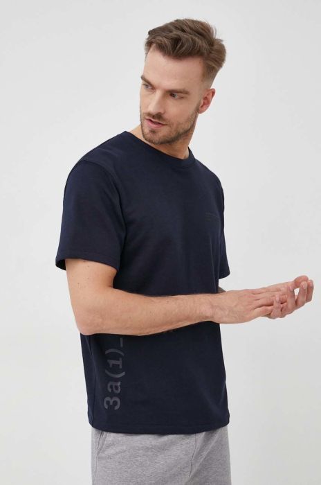 Футболка s.Oliver чоловічий колір синій з принтом