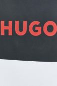 Бавовняна кофта HUGO чоловіча колір білий з принтом (3080802)