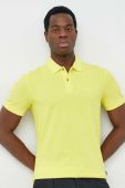Бавовняне поло BOSS колір жовтий однотонний (2707704)