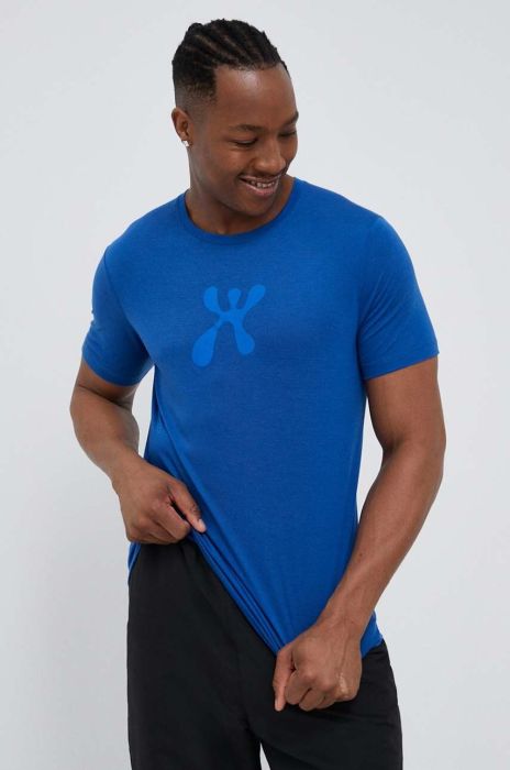 Футболка Houdini Tree Message чоловіча з принтом колір блакитний