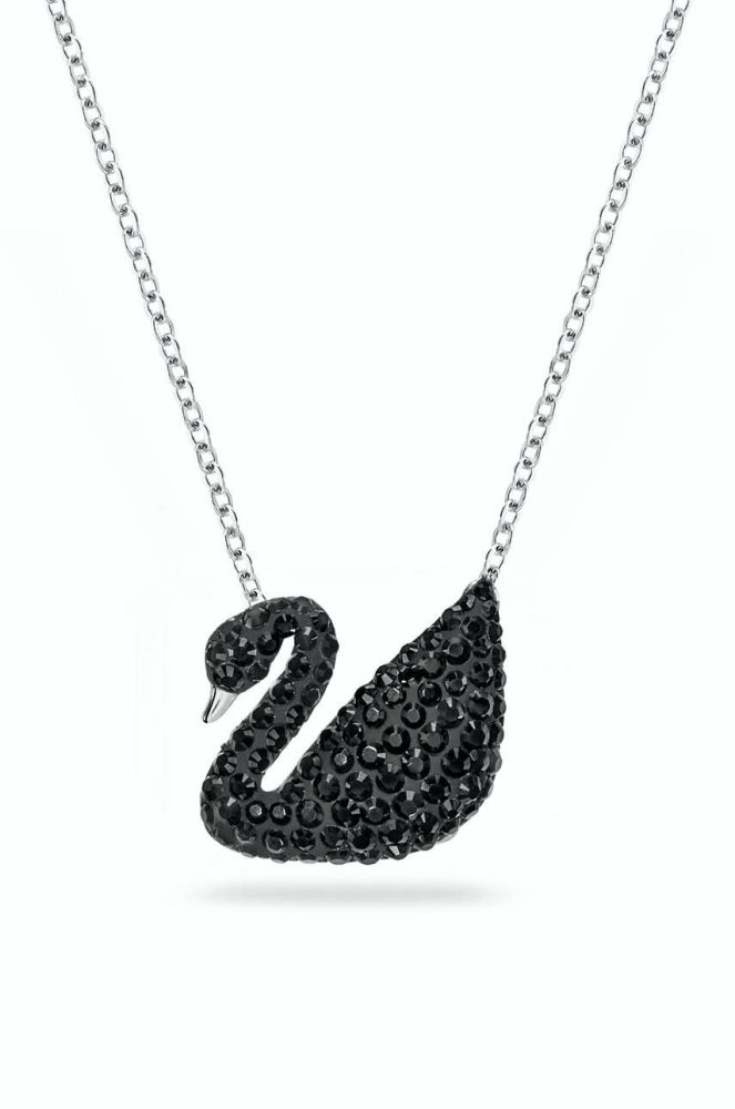 Ланцюжок Swarovski ICONIC SWAN колір чорний (3273861)