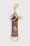 Шкіряний брелок Coach колір коричневий
