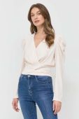Блузка Morgan жіноча колір бежевий візерунок (2889905)