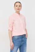 Бавовняна сорочка BOSS жіноча колір рожевий regular