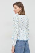 Блузка Notes du Nord Francesca жіноча колір білий візерунок