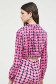 Блузка Love Moschino жіноча колір рожевий візерунок