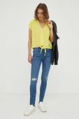 Бавовняна сорочка Mustang жіноча колір жовтий