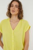 Бавовняна сорочка Mustang жіноча колір жовтий