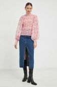 Блузка Bruuns Bazaar жіноча колір рожевий візерунок