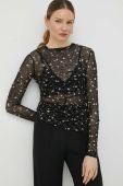 Блузка Bruuns Bazaar жіноча колір чорний візерунок