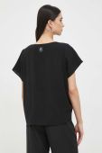 Блузка Armani Exchange жіноча колір чорний однотонна