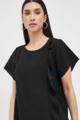 Блузка Armani Exchange жіноча колір чорний однотонна