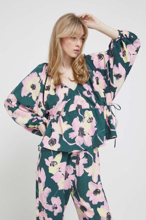 Блузка Stine Goya жіноча принт квіти колір барвистий