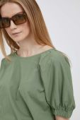 Блузка Deha жіноча колір зелений однотонна