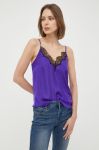 Блузка Morgan жіноча колір фіолетовий однотонна (3166152)