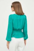 Блузка Morgan жіноча колір зелений однотонна (3247018)