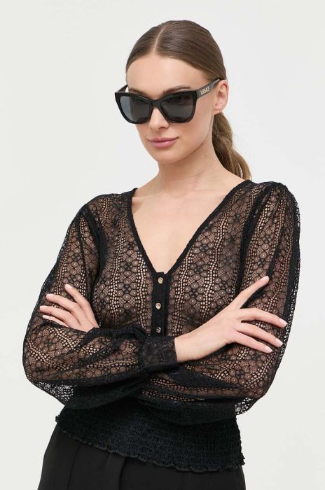 Блузка Morgan жіноча колір чорний однотонна (3276945)