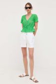 Блузка Morgan жіноча колір зелений з аплікацією
