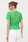 Блузка Morgan жіноча колір зелений з аплікацією