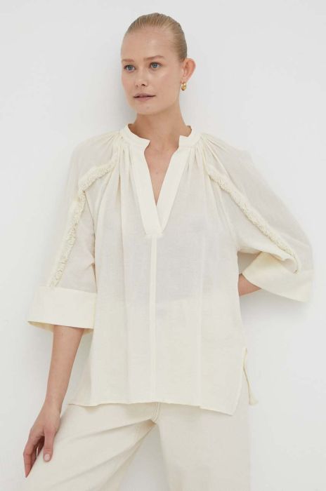 Блузка Day Birger et Mikkelsen жіноча колір бежевий однотонна