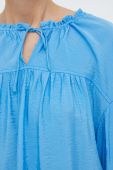 Блузка 2NDDAY жіноча однотонна колір блакитний