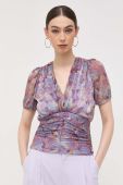 Блузка Morgan жіноча колір фіолетовий візерунок (3297405)