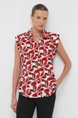 Бавовняна блузка United Colors of Benetton жіноча колір червоний візерунок