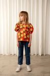Дитяча бавовняна блузка Mini Rodini колір помаранчевий візерунок