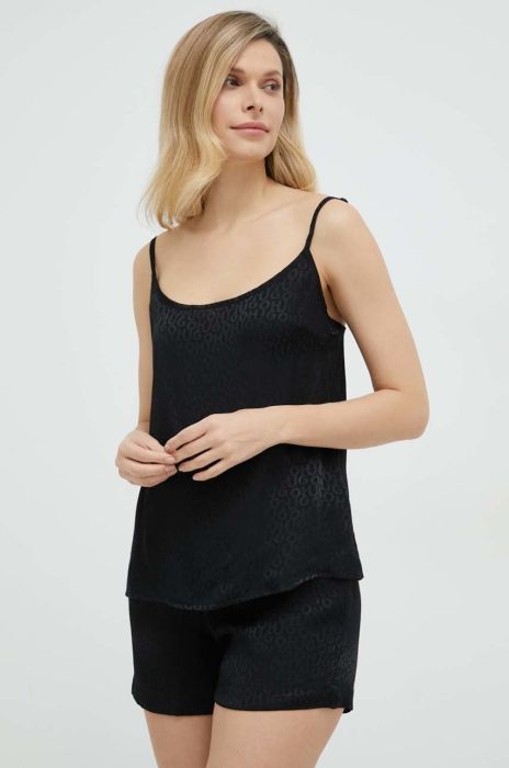 Піжамний топ HUGO колір чорний