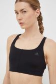 Спортивний бюстгальтер adidas Performance CoreFlow колір чорний однотонний